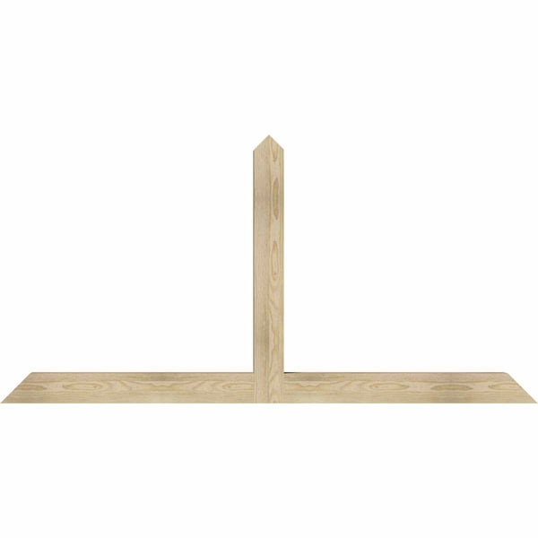 Ekena Millwork Portland Rough Sawn Timber Gable Bracket, Douglas Fir, 72"W x 36"H x 4"D x 4"F, 12/12 Pitch GBW072X36X0404POR00RDF - main